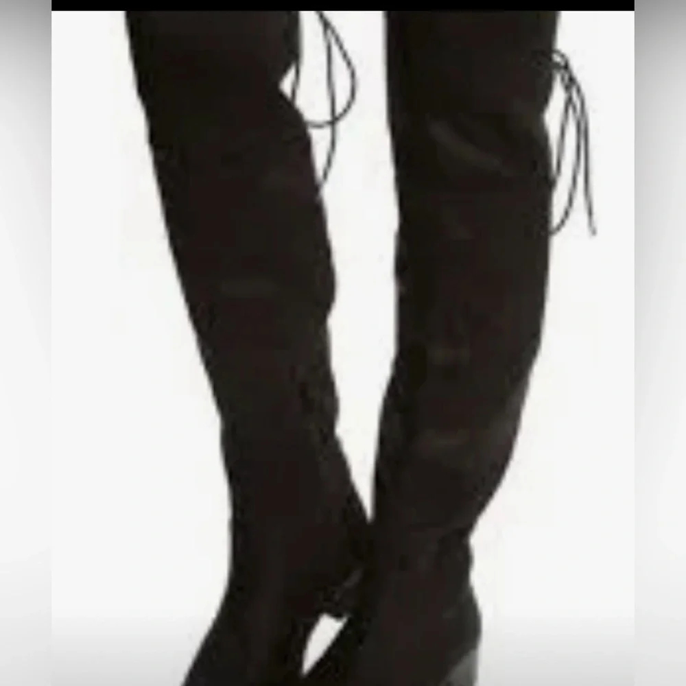 Soda Black Over the Knee Boots Women Size 6